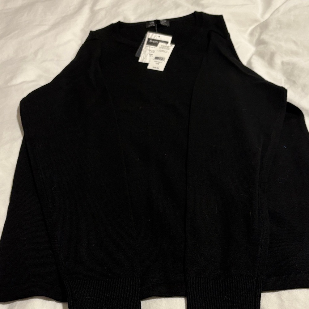 Lord & Taylor Classic Black Cardigan